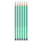 FABER-CASTELL Potloden Grip 2001 B Buzzing Blue, 6 stuks