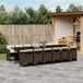 Maison Exclusive - Ensemble de jardin, 13 pièces, avec coussins, marron, en polyrotin