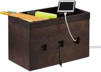 Merkloos Relaxdays Kabelbox Bamboe