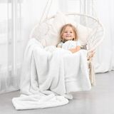 AmeliaHome Shleepy Druk-Jacquard Deken Wit 70x150 cm