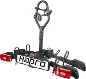 Hapro Atlas Smartfold 2 Trekhaakdrager voor 2 fietsen, Elektrische fietsen, 60 kg, Staal, Zwart