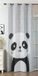 Gordijn Seoul Collection Gordijn met ogen, grove vezel, H x B 245 x 140 cm, panda, digitale print, linnenlook-structuur, half-transparant, ondoorzichtig