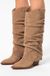 Sacha Dames Beige Suède Cowboylaarzen met Flap Maat 38