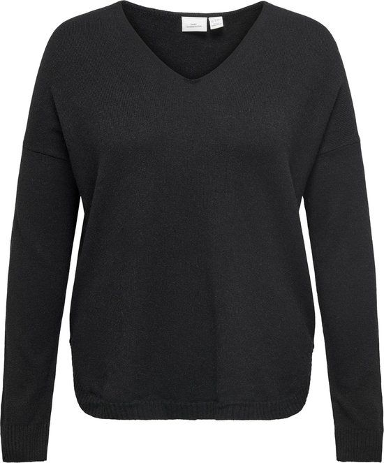 ONLY CARMAKOMA CARMARGARETA LS PULLOVER KNT NOOS Women's Sweater - Black - Size XL