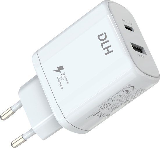 DLH DY-AU4795W oplader voor mobiele apparatuur Smartphone, Tablet Wit AC Snel opladen Binnen