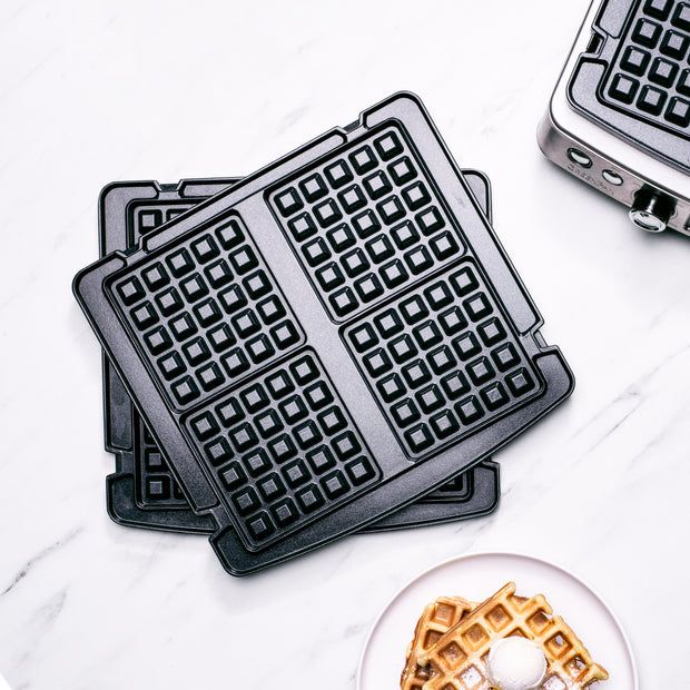 Greenpan Belgische wafelplaten voor contactgrill - zwart