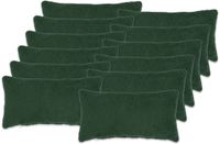 vidaXL - Kussensloop - 12 stuks - HEERLEN - Donkergroen - 40 x 80 cm - Bouclé