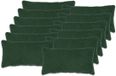 vidaXL - Kussensloop - 12 stuks - HEERLEN - Donkergroen - 40 x 80 cm - Bouclé