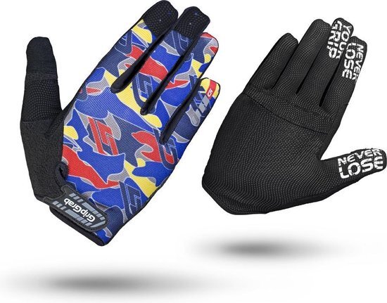 GripGrab Rebel - Fietshandschoenen - Maat S - Blauw Camo Lente- / zomercollectie