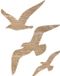 Ibenzoa® Stijlvolle Bois Mouettes Décoration Murale Ensemble pour Ambiance Maritime à la Maison