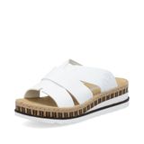 Rieker damesslippers V0636-80 met sleehak, wit