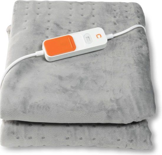 Cresta C-Care KTS160 Elektrische Warmtedeken - 90x200cm - Grijs - Fleece - Timer