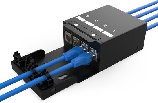 Digitus DN-93708-4 RJ45-moduledrager Keystone Zonder connectoren 1 stuk(s)
