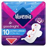 Nuvenia - Ultra nacht met vleugels - ademend oppervlak en snel absorptievermogen - verpakking met 10 maandverbanden