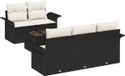 vidaXL - Bankstel - 6 - st - Zwart - poly - rattan