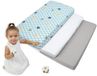 Medi Partners 3-delige set hoeslakens voor babybed, 60 x 120 cm, 100% katoen, babymatras, kinderslaapzak, babybed (bos met munt-wit-grijs)