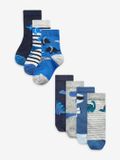Next - Jongens - Verpakking van 7 paar sokken met hoog aandeel katoen - Blauw