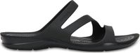 Crocs Swiftwater Platte Sandalen Vrouwen Zwart Rubber 37.5