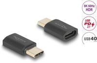 Delock USB Adapter 40 Gbps USB Type-C™ PD 3.1 240 W male to female port saver 8K 60 Hz