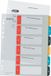 Leitz Cosy tabbladen, ft A4, 11-gaatsperforatie, PP, geassorteerde kleuren, set 1-6 20 stuks