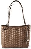GUESS Cheryl Two Compartment Tote Dark Taupe Schoudertas