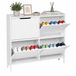 Merkloos Relaxdays Schoenenkast - 100 cm - met kleppen - wit