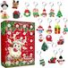 Merkloos / Sans marque Stroom Commerce B.V. Kerstdoos, Kerstdoos opbergdoos met 24 sleutelhangers, Kerstadventskalender, Kerstsleutelhanger, Verrassingsdoos met kerstelementen Aftelkalender