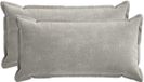 vidaXL Kussensloop 2 st houten lichtgrijs 40 x 80 cm chenille stof