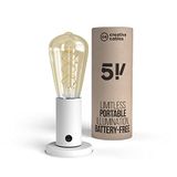 Draagbare SI! Draagbare lamp met gloeilamp, mat wit
