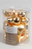 Kaemingk Kerstbalhartjes goud mat/glans - 4 cm - set van 12 stuks
