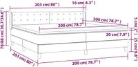 vidaXL Boxspringbed met matras, fluweel, donkergrijs, 200x200 cm