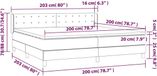 vidaXL Boxspringbed met matras, fluweel, donkergrijs, 200x200 cm