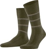 FALKE Lhasa Rib Special Edition eenkleurig wol kasjmier sokken heren groen - maat 43-46