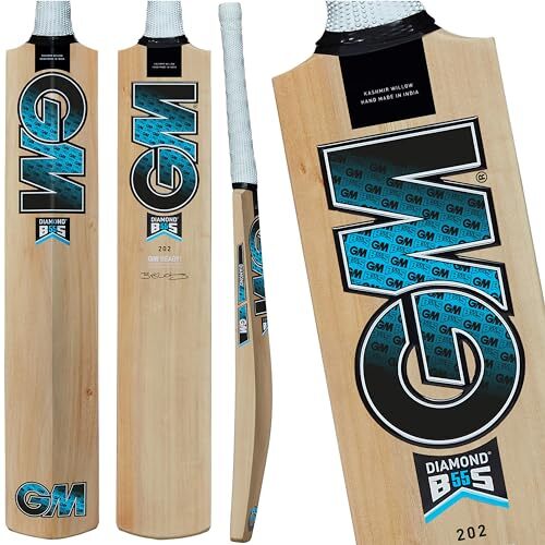 Gunn & Moore Gunn & Moore GM Cricket Bat | Diamond 202 BS55 | Ben Stokes | Beginner Grade 1 Kashmir Willow | Maat 4 Geschikt voor spelers 144-150cm/4' 8" - 4' 11"