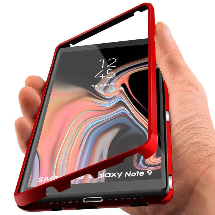 Stuff Certified Samsung Galaxy S10 Magnetisch 360° Hoesje met Tempered Glass - Full Body Cover Hoesje + Screenprotector Rood