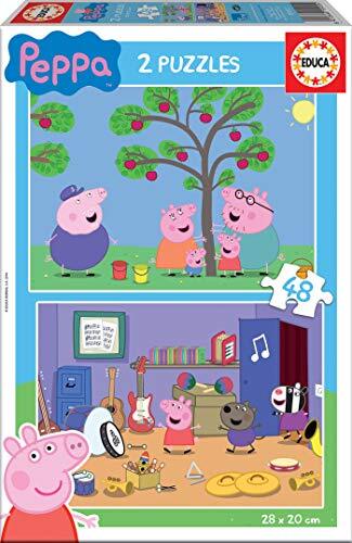 Educa Peppa Wutz 15920 2 puzzels met 48 delen, meerkleurig