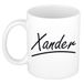 Bellatio Decorations Xander Naam koffiemok - beker - met sierlijke letters - wit