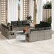Maison Exclusive - Ensemble de jardin, 13 pièces, avec coussins, gris, en polyrotin