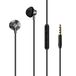 Energizer - Kabelgebonden hoofdtelefoon type Bud - 3,5 mm jack plug - met geïntegreerde microfoon en afstandsbediening met 1 knop - zwart