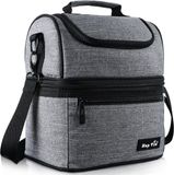 Hap Tim Sac isotherme, petit, avec bloc réfrigérant pour glacière, sac à lunch, isolé, sac thermique, sac d'isolation, sac de pique-nique pour aliments, 8L, Gris