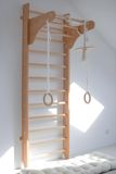 Monkey-Gym Houten klimrek voor kinderen – Witte Montessori klimstang voor de kinderkamer, EU-model