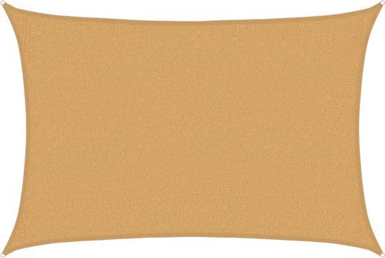 vidaXL - Zonnezeil - 2x3 m - HDPE - zandkleurig - Rechthoek - 160 g/m² - groen