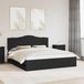 Maison Exclusive Cadre de lit avec tiroirs Noir 180 x 200 cm Bois d'ingénierie