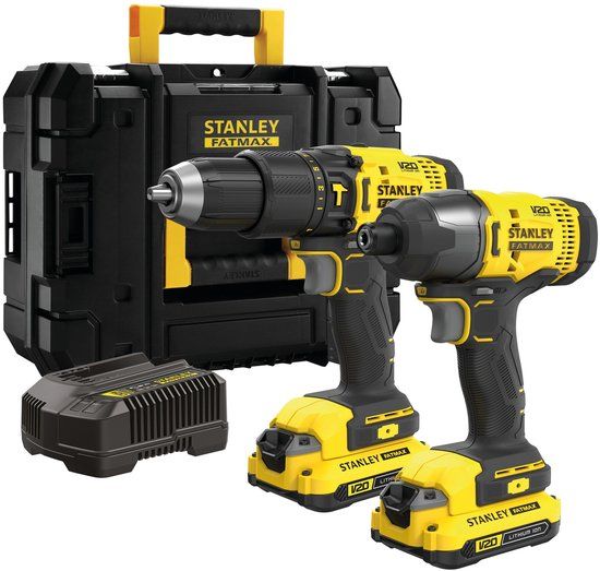 Stanley SFMCK465D2T-QW SFM - Schroef-klopboor en slagschroevendraaier - 18V - 2x 1.5 mAh accu's