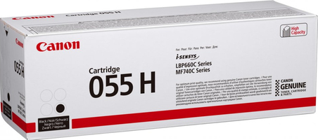 Canon 055H Black Toner Cartridge - Original - 1 Pack - Compatible with i-SENSYS MF740