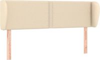 vidaXL Hoofdbord - Stof - Crèmekleurig - 147x23x78/88 cm