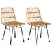 VidaXL Tuinstoelen 2 stuks Polyethyleen, Polyrattan, Staal Terras Bruin