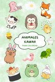 Animales Kawaii para Colorear: Dibujos tiernos y sencillos de animales kawaii para colorear, relajar la mente y estimular la creatividad infantil.
