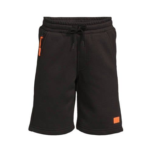 Orange Stars sweatshort zwart