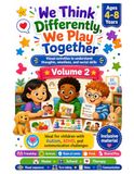 We Think Differently, We Play Together – Volume 2: Visual Social Skills Activities for Kids Ages 4–8